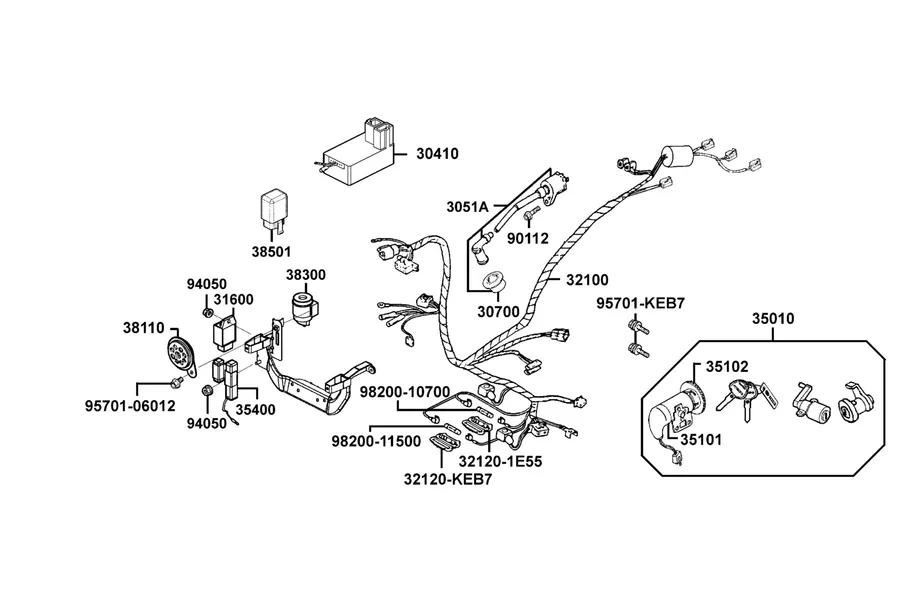 F20 Wire Harness parts diagram