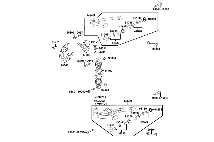 F17 Cushion and Left Arm Swing parts diagram