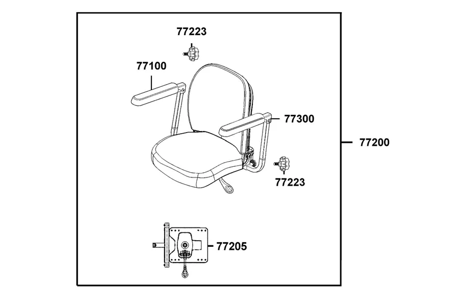 F06 Seat parts diagram