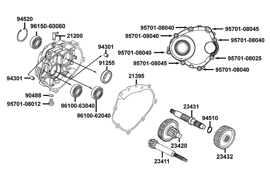 E08 Transmission parts diagram