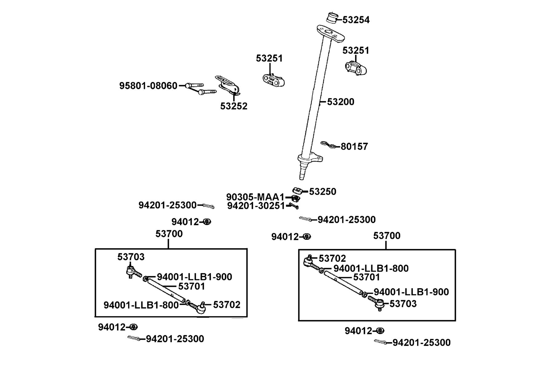MXU 150X(2020) Stem Steering parts diagram