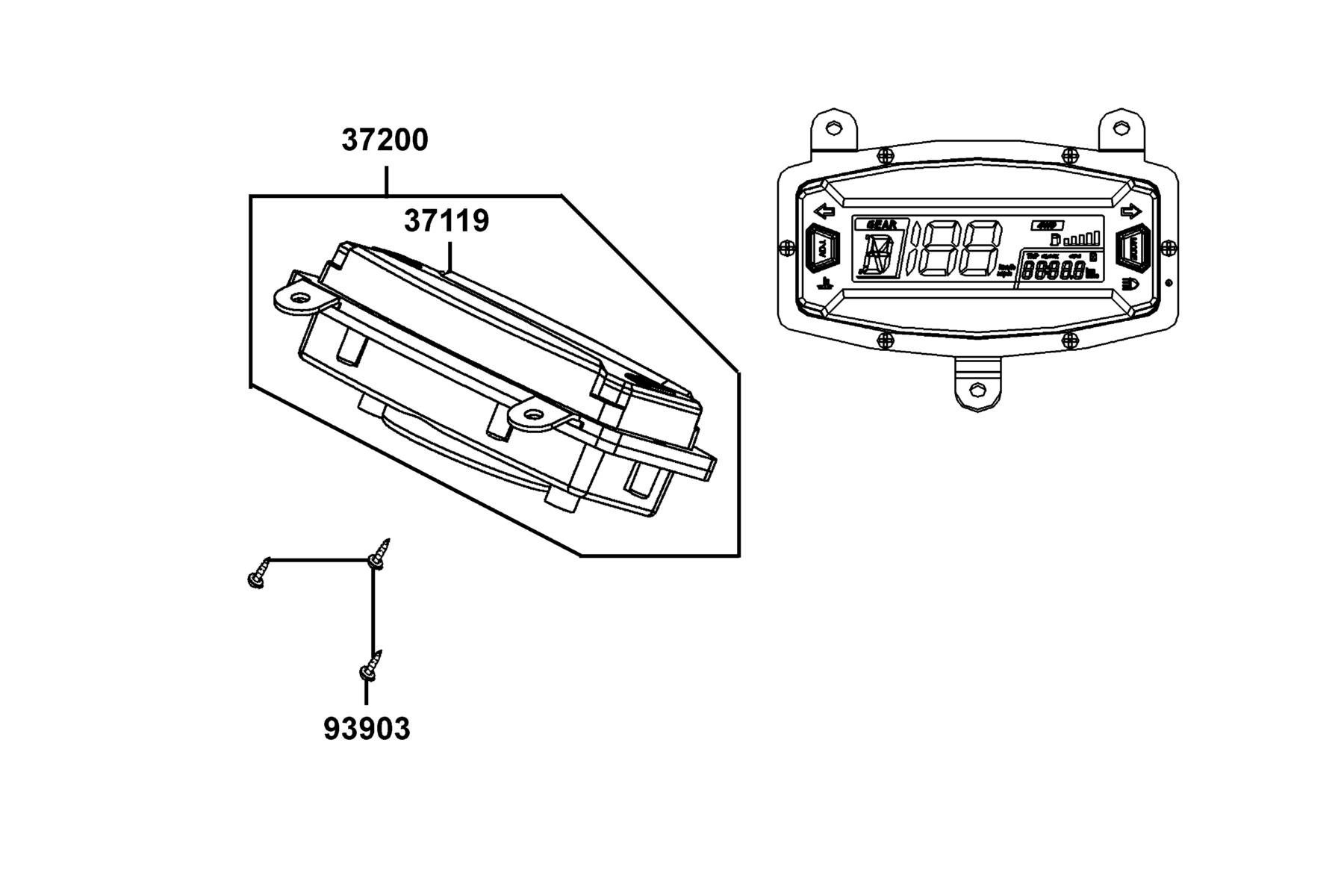 MAXXER 450I DIGITAL GAUGE parts diagram