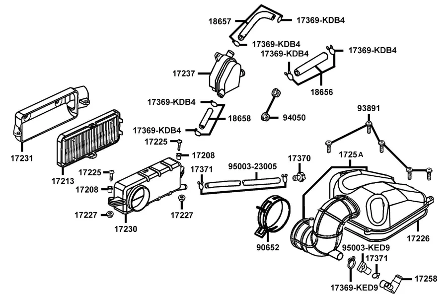 F16 Air Cleaner parts diagram