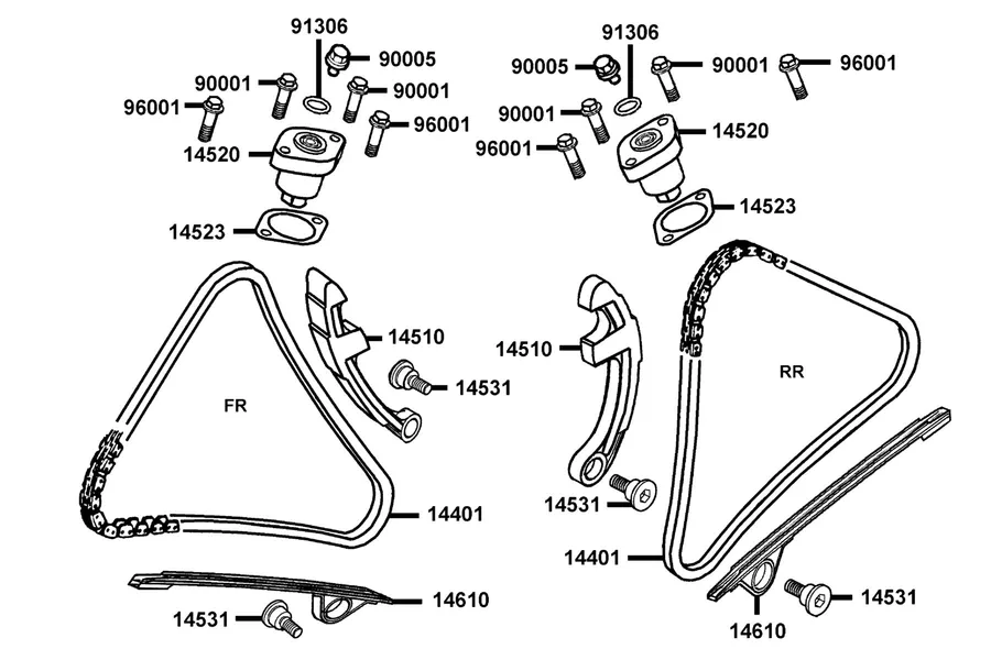 E04 Chain parts diagram