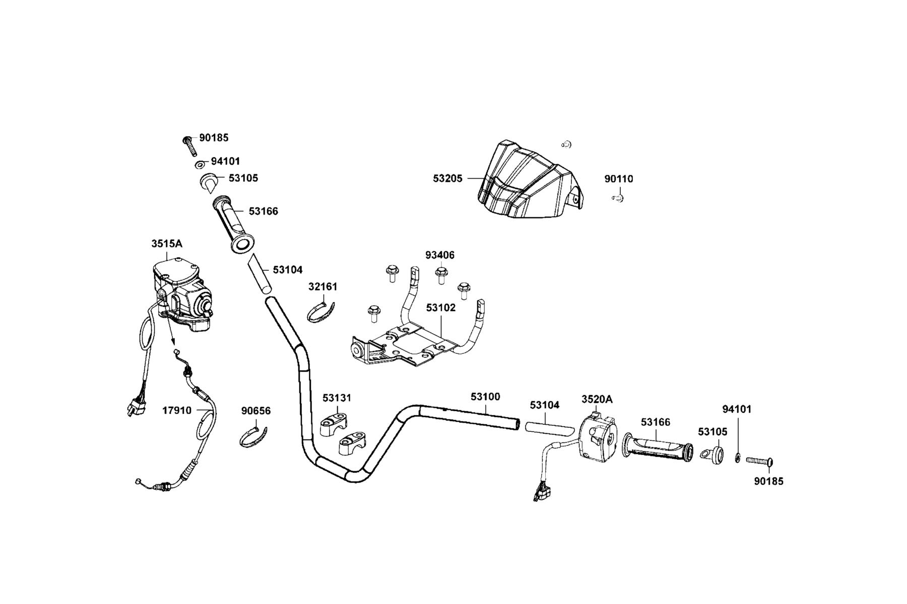 MXU 700i(2019) Handle Steering parts diagram