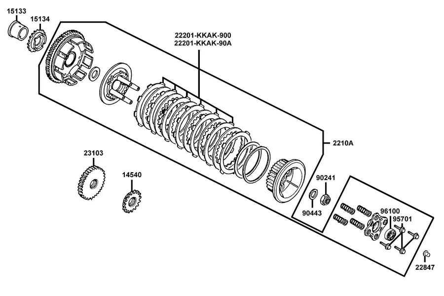 E06 Clutch parts diagram