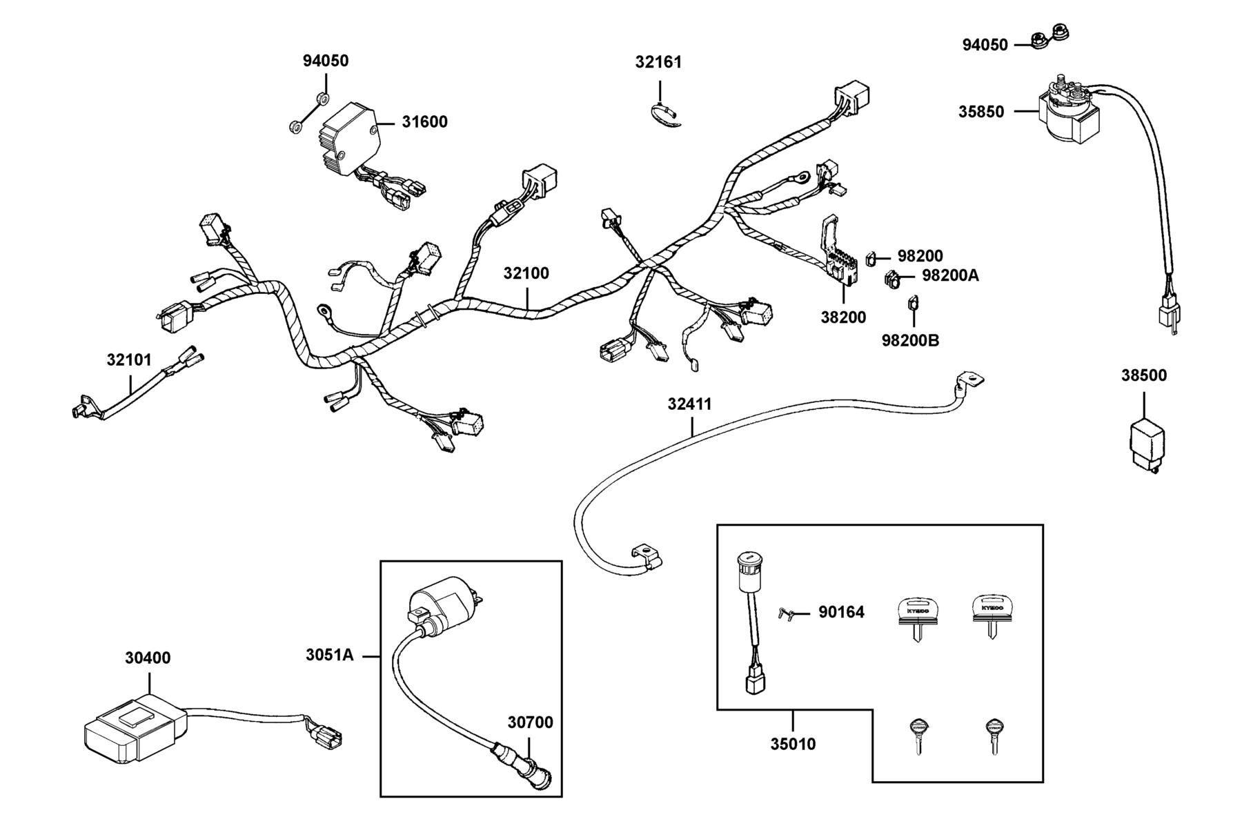 Mongoose 270 (2016~) Harness Wire parts diagram