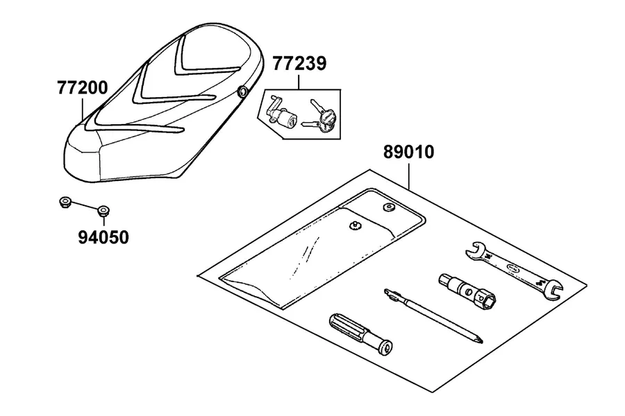 F09 Seat parts diagram