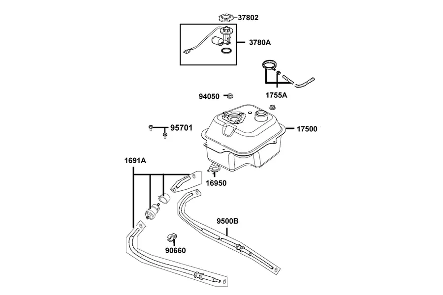 F10 Fuel Tank parts diagram
