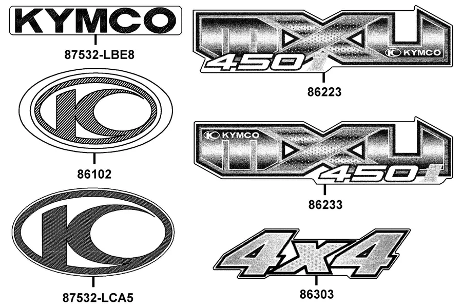 F24 Emblem and Stripe parts diagram