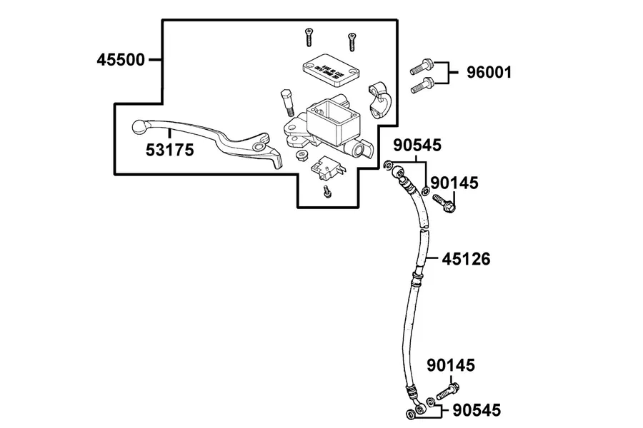 F04 Brake Master Cylinder parts diagram