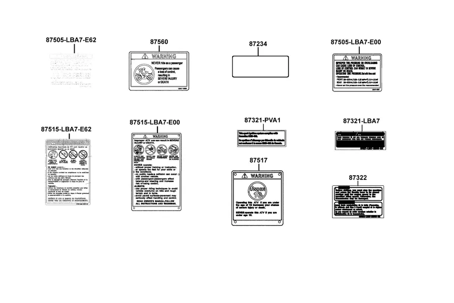 F24 Caution Label parts diagram