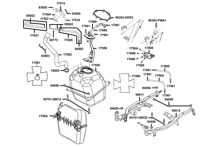 F10 Fuel Tank parts diagram