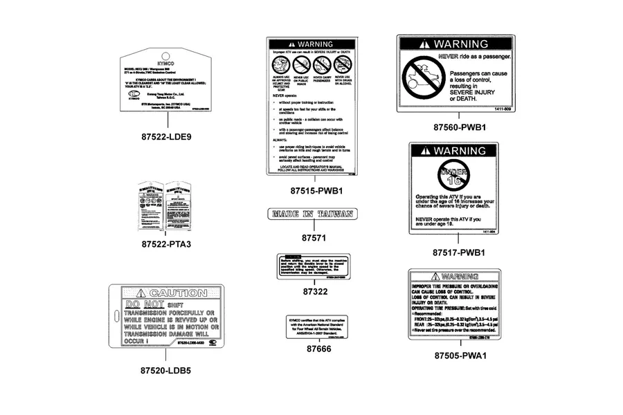 F24 Caution Label parts diagram