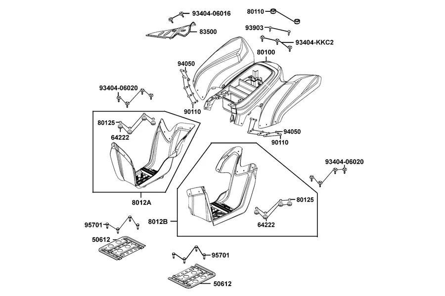F10 Body Cover and Luggage Box parts diagram