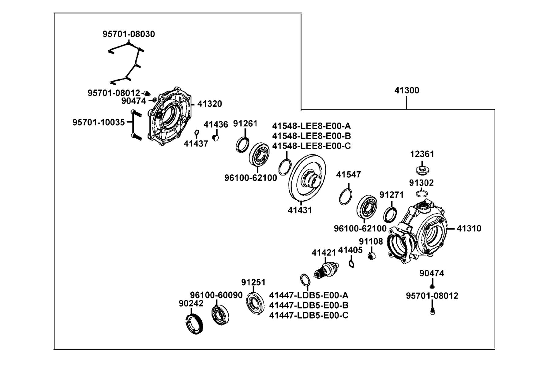 UXV(2022) Gear Assy Rr Final parts diagram