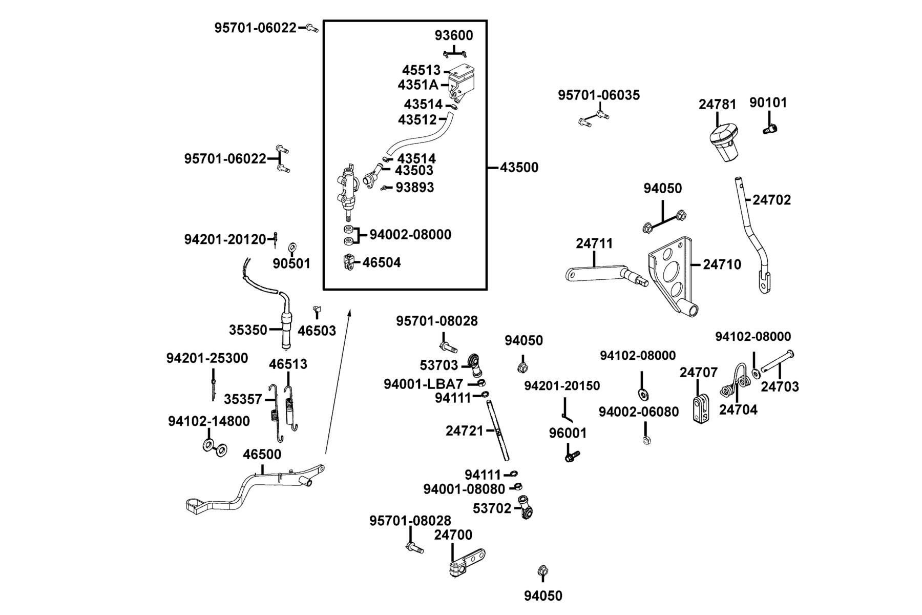 MXU 270(2019) Master Cylinder Rear parts diagram
