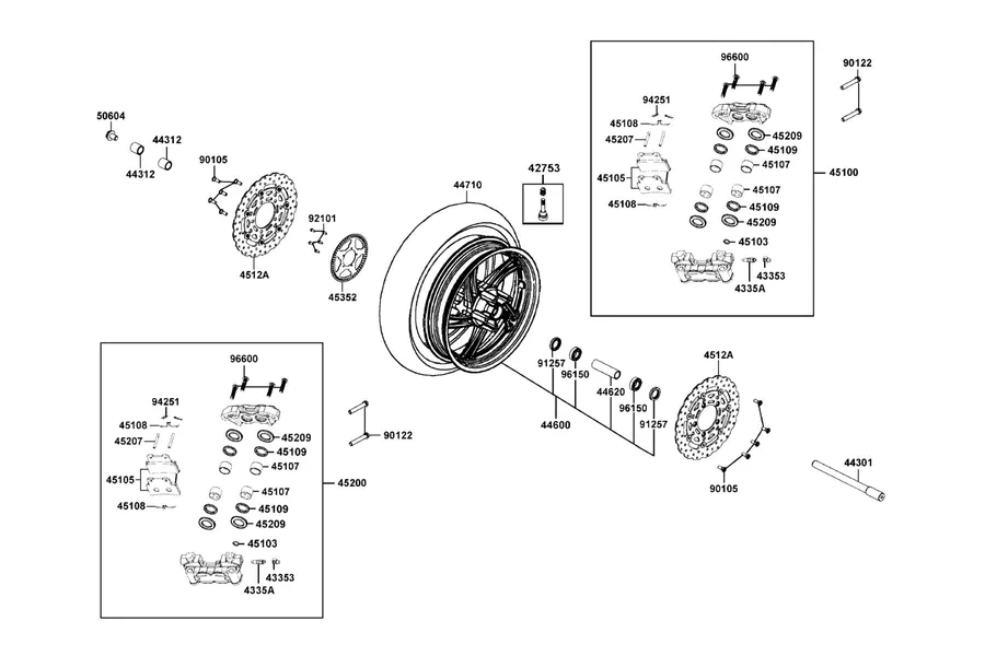 F07 Front Wheel parts diagram