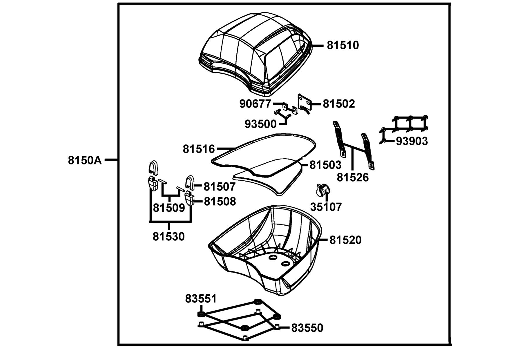 LIKE(2019~) RR BOX COMP parts diagram