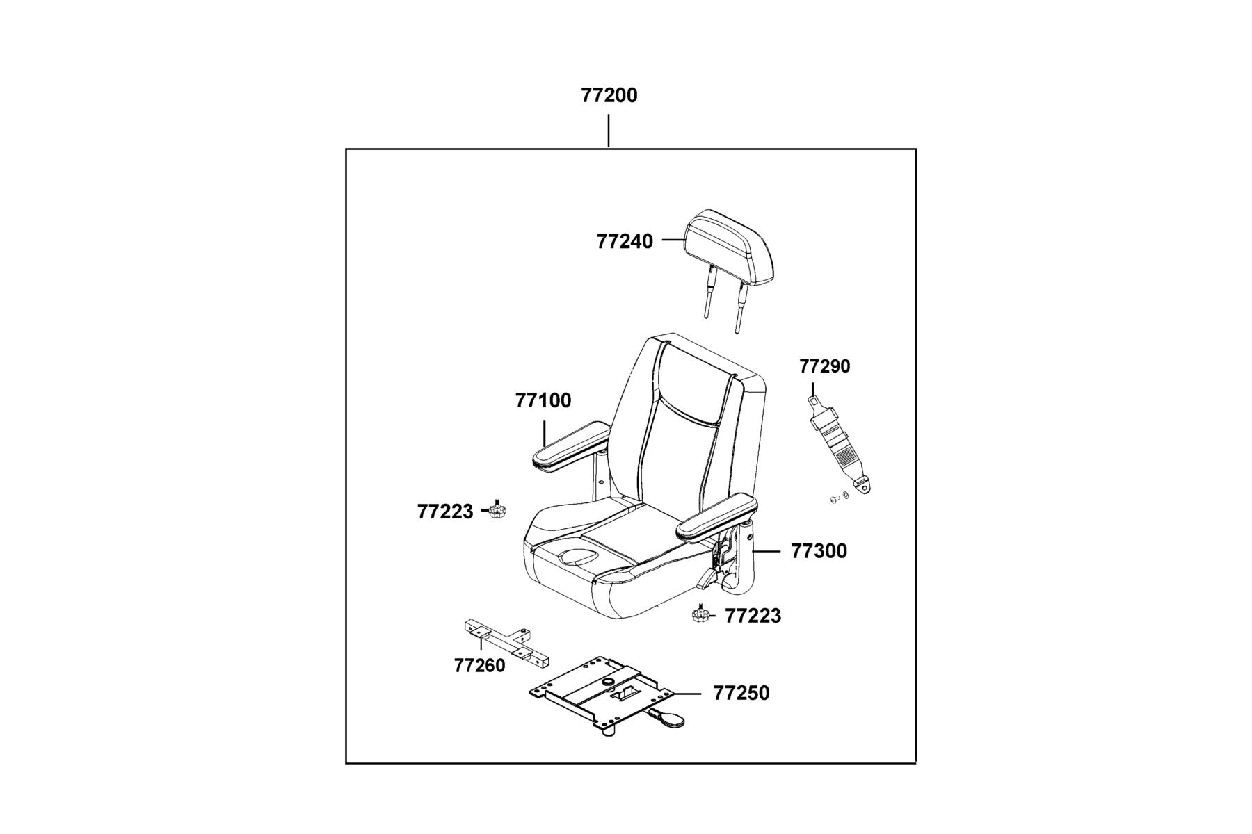 KYMCO MAXER X " (2018) Seat parts diagram