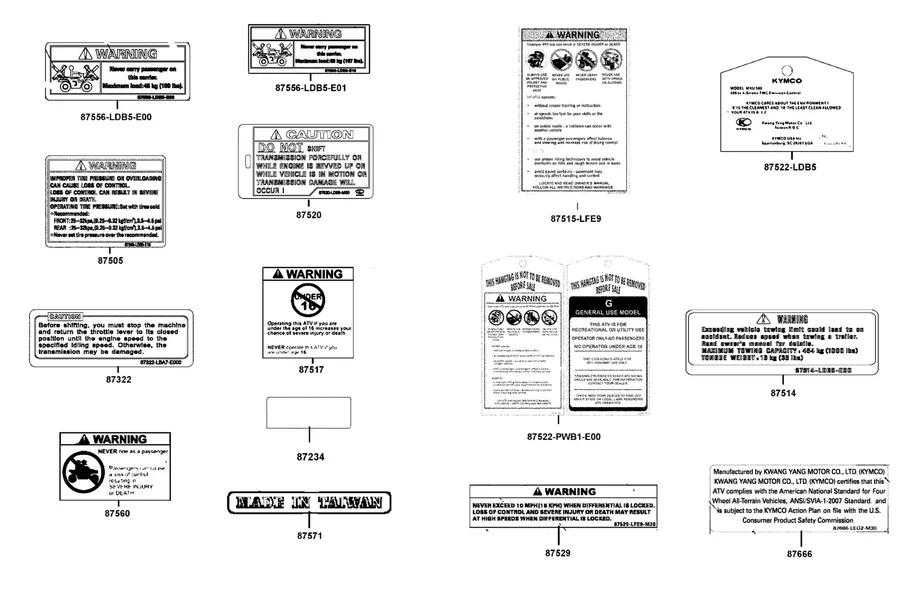 F24 Caution Label parts diagram