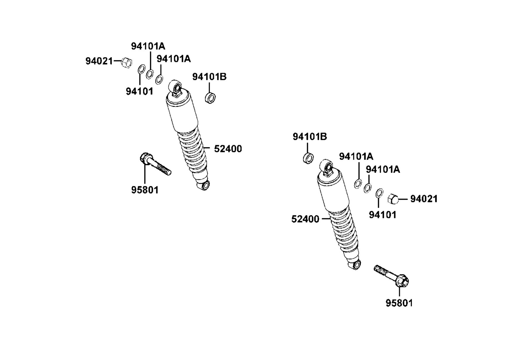 SPADE 150 FI(2020) Rear Cushion parts diagram