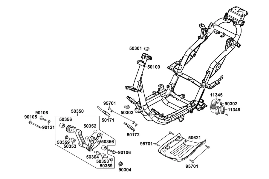 F20 Frame Body parts diagram