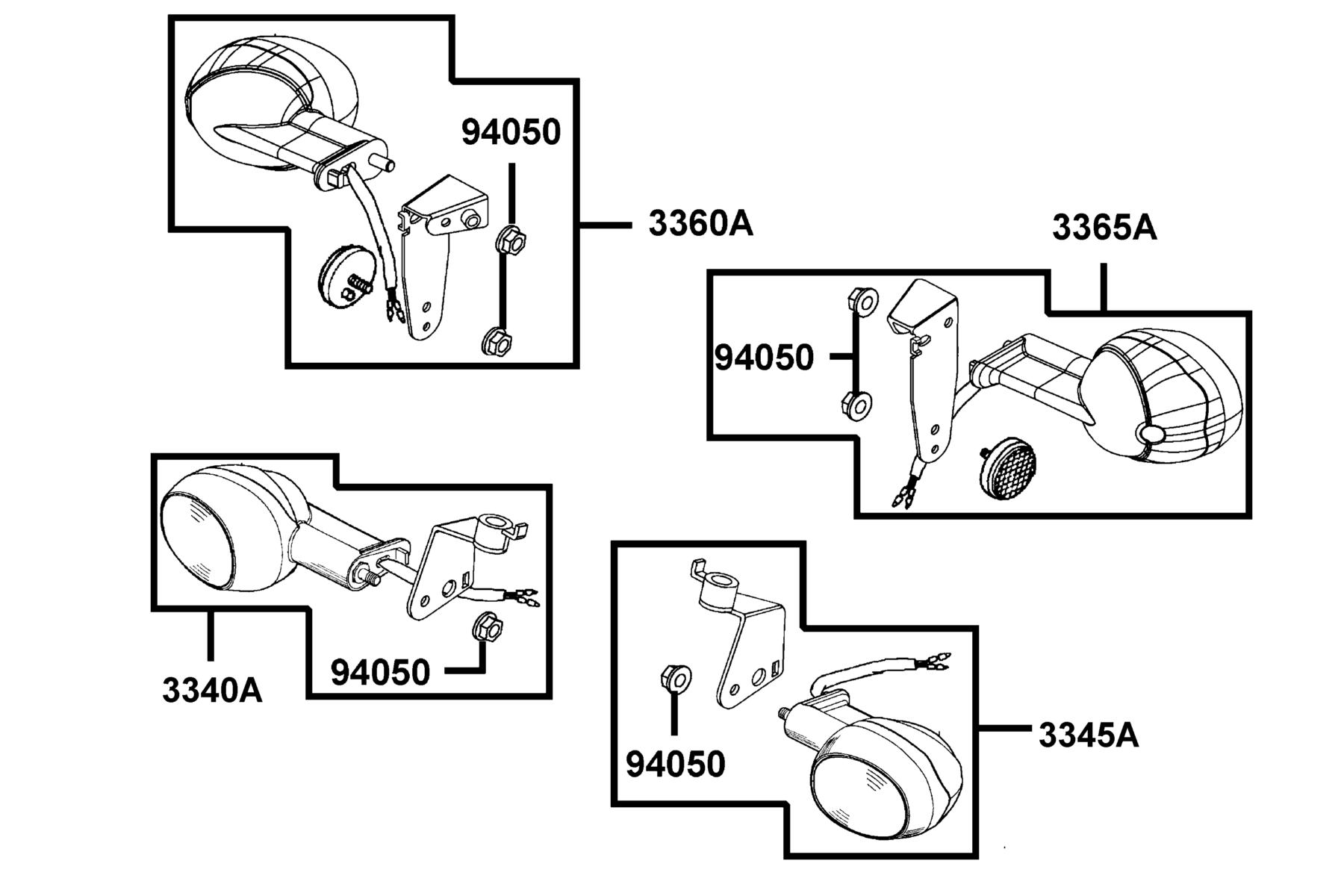 Agility 50(2020) Front Winker parts diagram