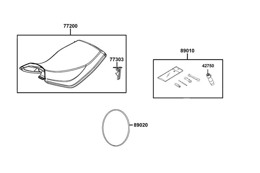 F09 Seat parts diagram