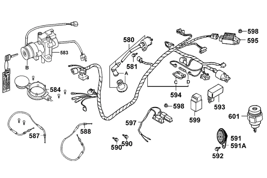 F19 Wire Harness parts diagram