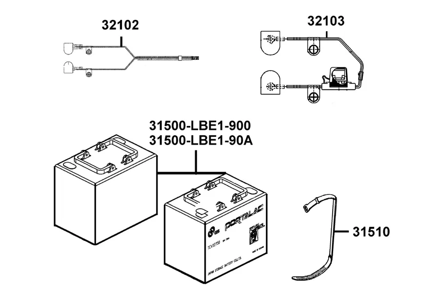 F07 Battery parts diagram