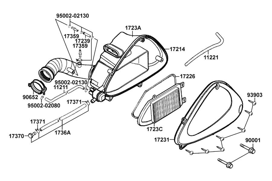 F13 Air Cleaner parts diagram