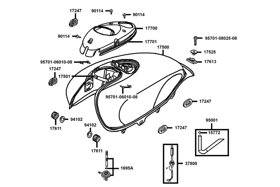 F13 Fuel Tank parts diagram
