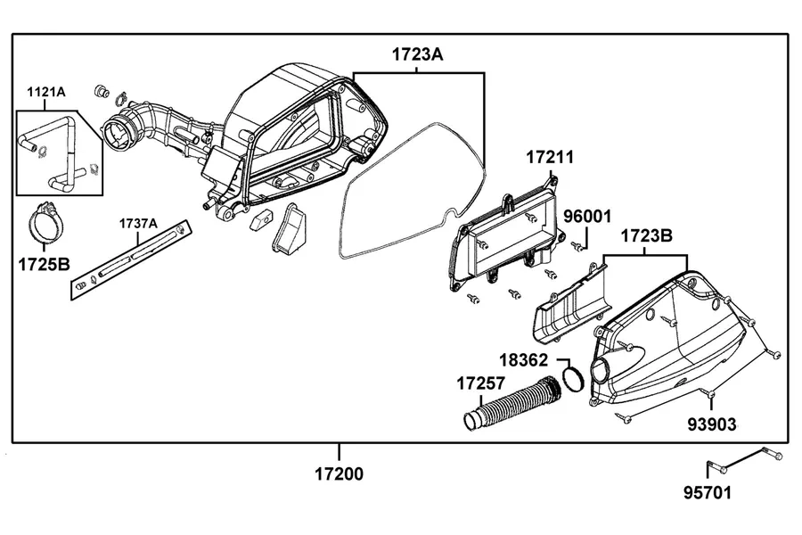 F13 Air Cleaner parts diagram