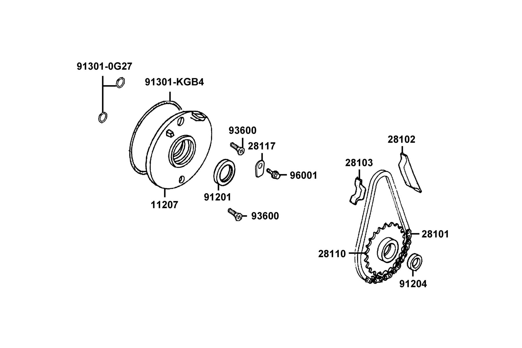 K-PIPE 125(2021) Starting Gear parts diagram