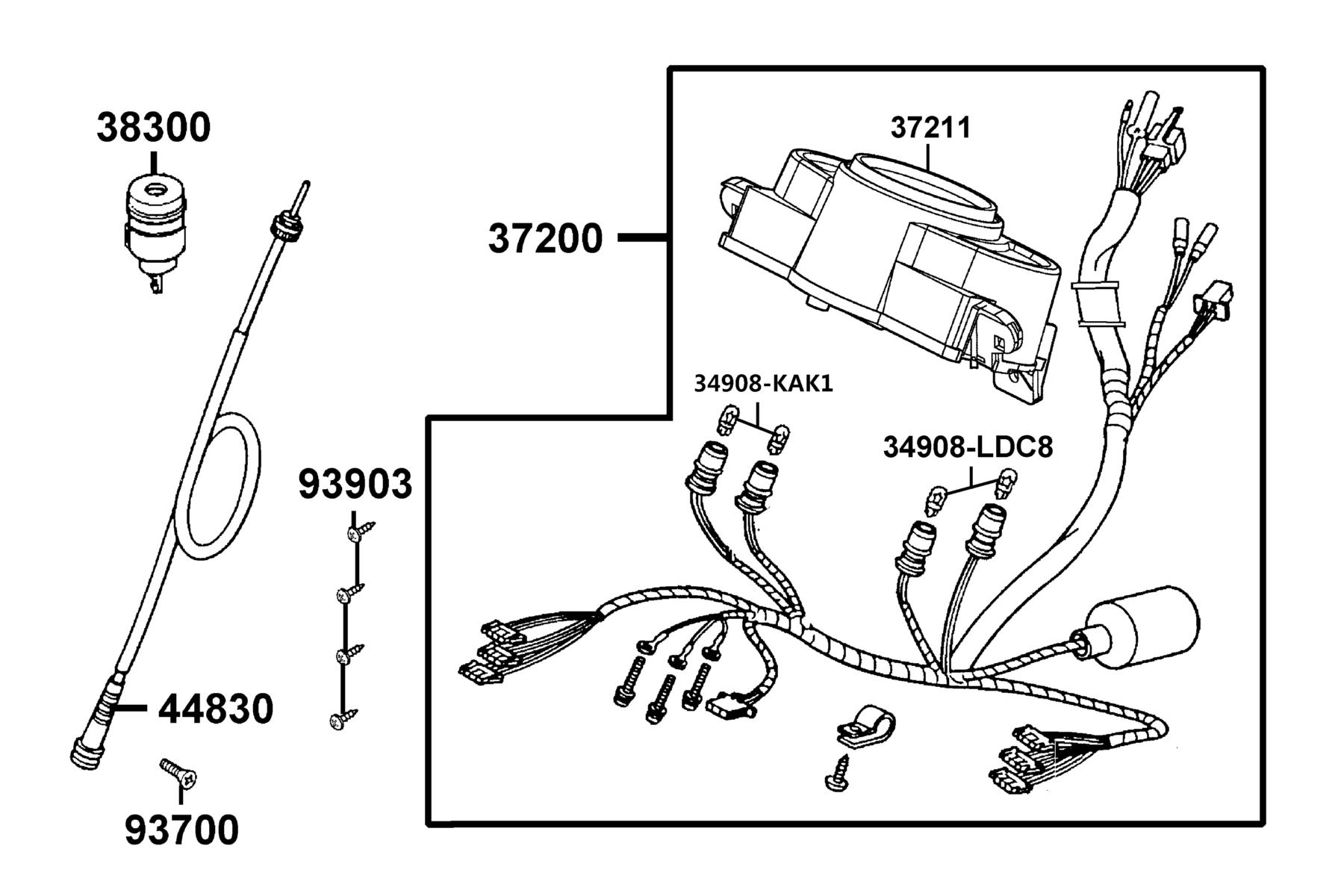 AGILITY 125(2021) Speedometer parts diagram
