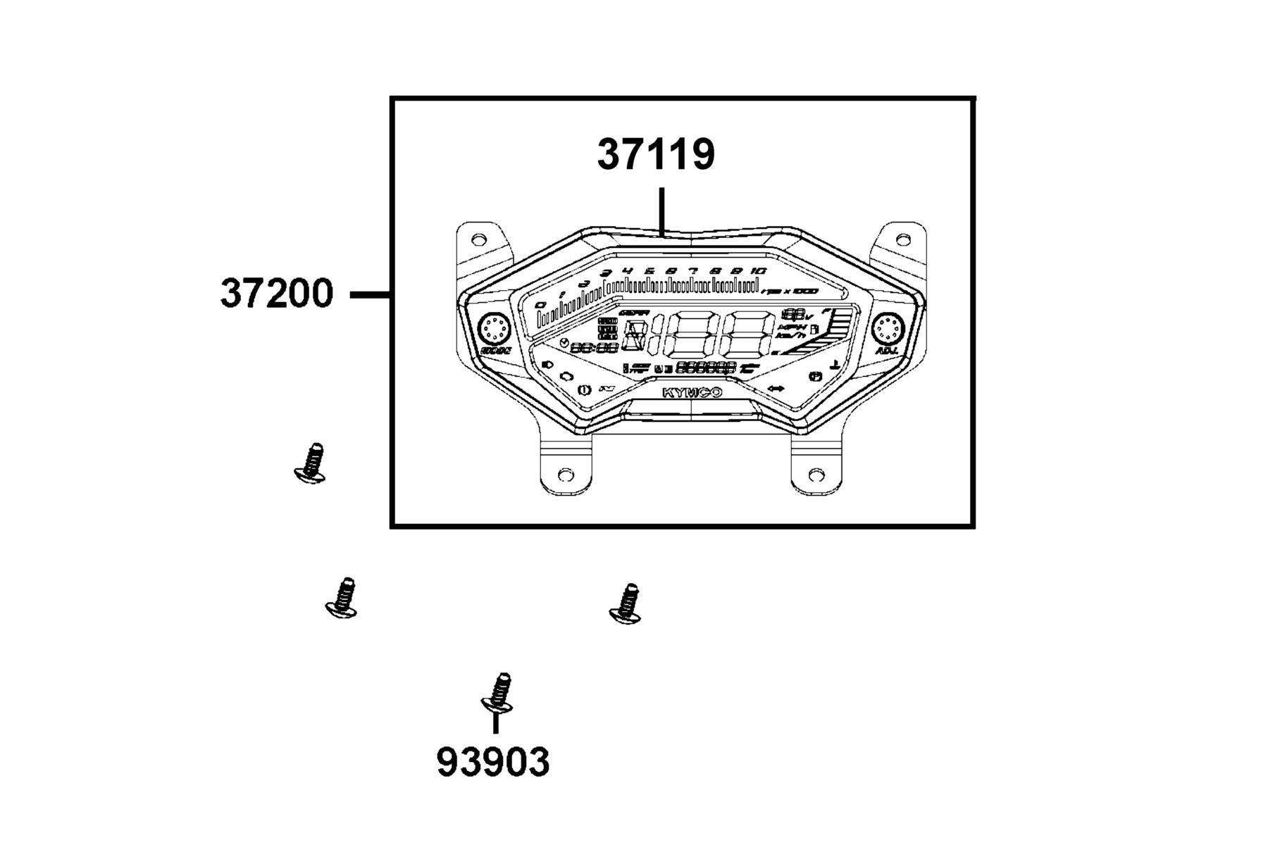 MXU 700i LE Speed meter parts diagram