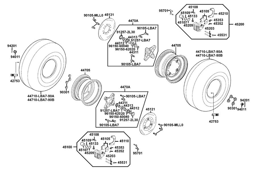 F07 Front Wheel parts diagram