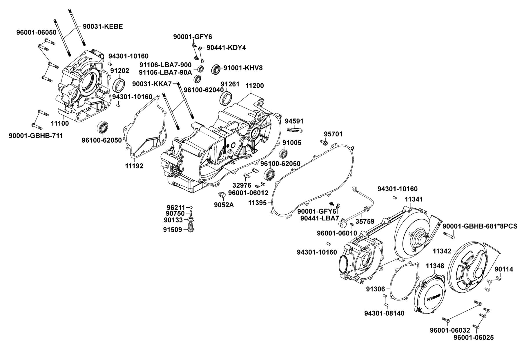MAXXER 300(2019) Crank Case parts diagram