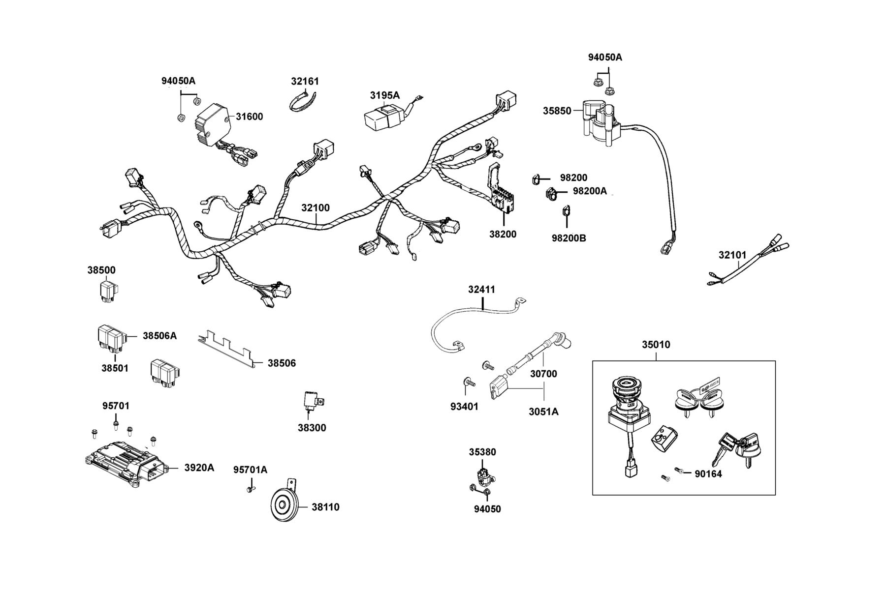 MXU 270(2020) Harness Wire parts diagram