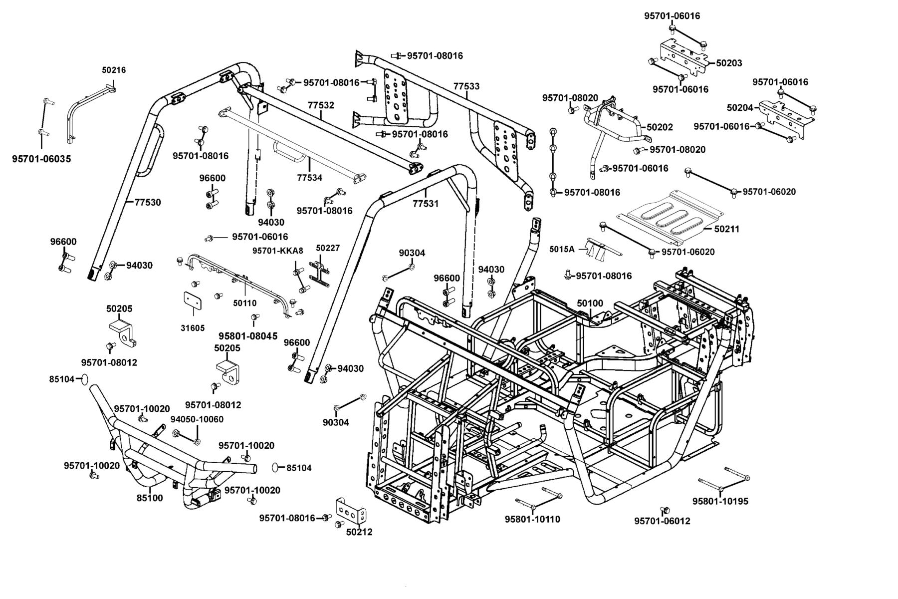 UXV 700i LE PRIME(2018) Frame Body parts diagram