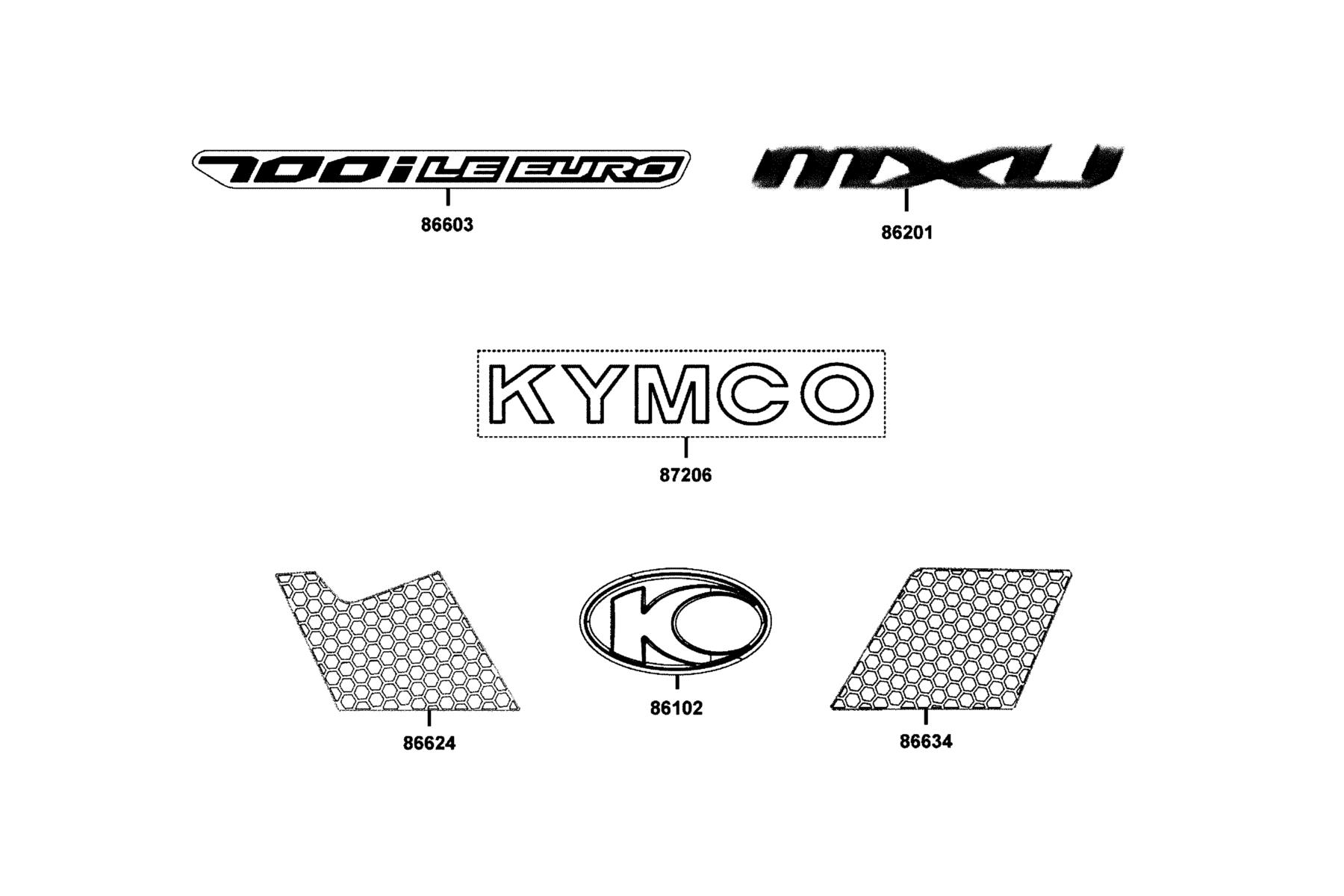 MXU 700i LE Emblem●Stripe parts diagram