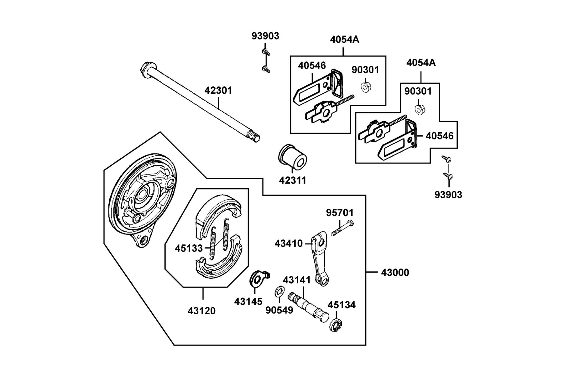 SPADE 150 FI(2018) Rear Brake Panel parts diagram