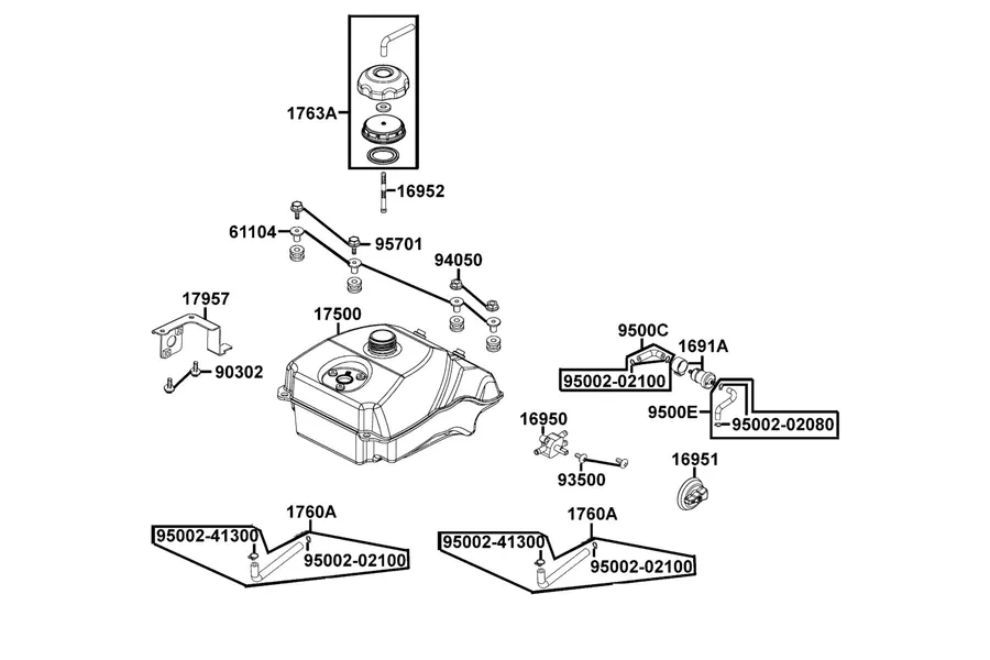 F10 Fuel Tank parts diagram