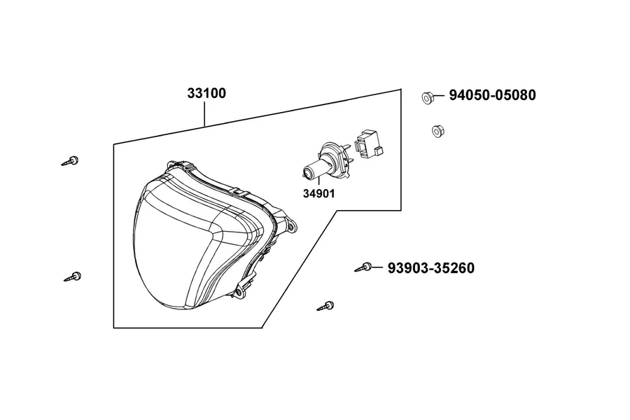 F01 Head Light parts diagram