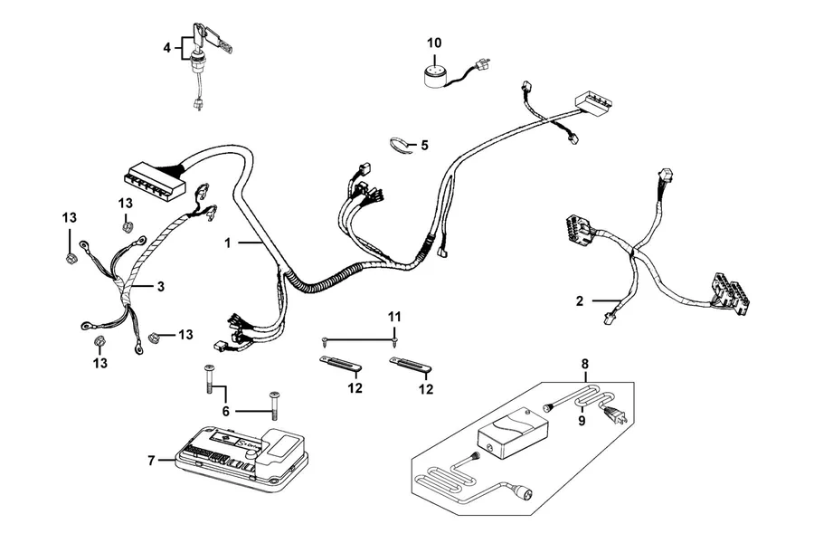 F09 Harness Wire parts diagram