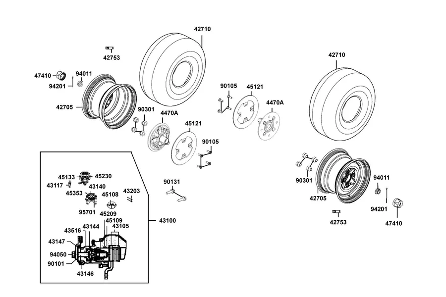 F08 Rear Wheel parts diagram