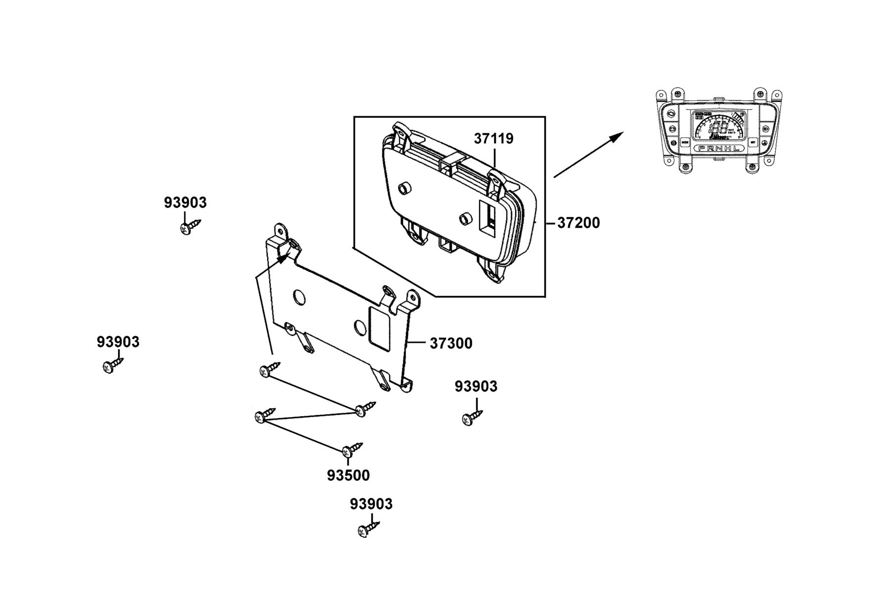 UXV 700I (OFF ROAD) 2025 EPA Speed Meter parts diagram