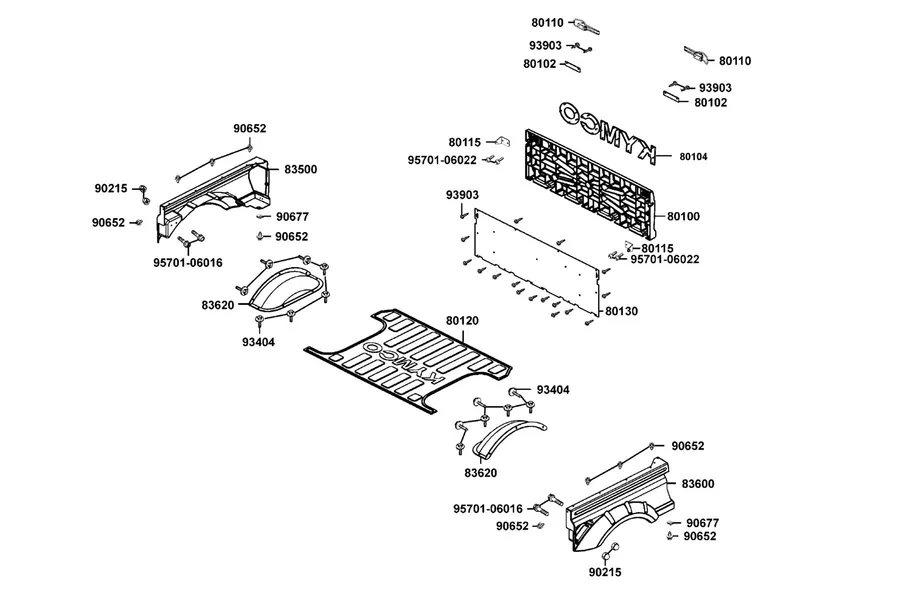 F12 Panel R/L Rear Fender parts diagram