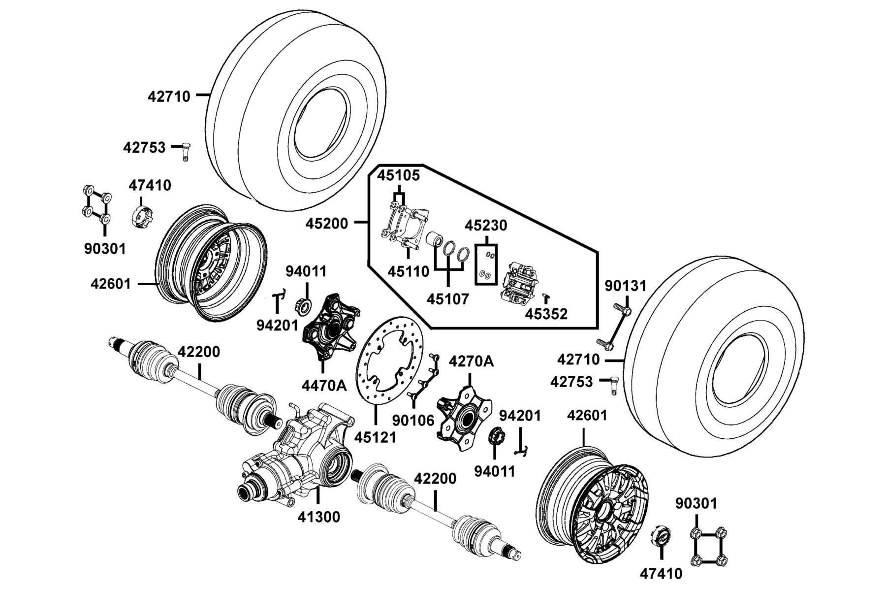 MXU 450i LE(2020) Rear Wheel parts diagram
